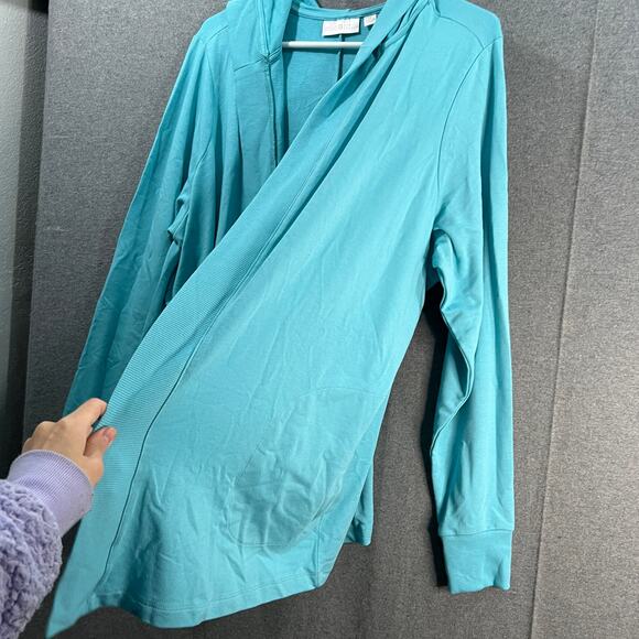 Belle Body by Kim Gravel TripleLuxe French Terry Open Car Spa Blue, Size 1X - Picture 4 of 14